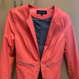 Black Rivet: Coral Long Sleeve Faux Leather